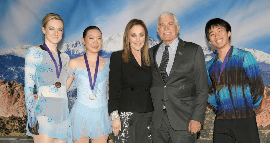 Fleming With Peggy Fleming Award Winne