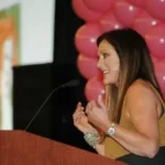 Peggy Delivers The Keynote Speech At The Pink Ribbon Symposium In Florida