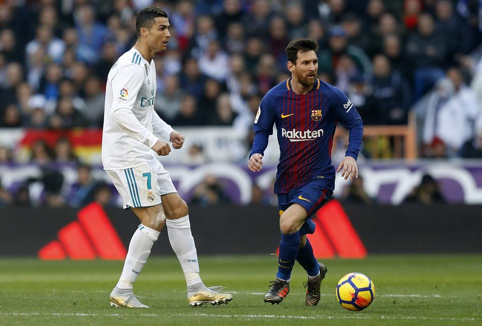 Lionel Messi and Cristiano Ronaldo on same match