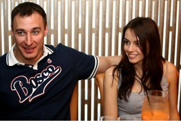 Alexey Voyevoda with his girlfriend