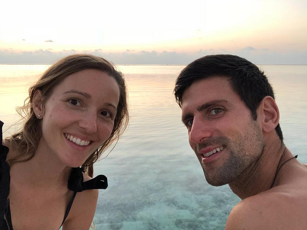 Djokovic enjoying holiday with his wife