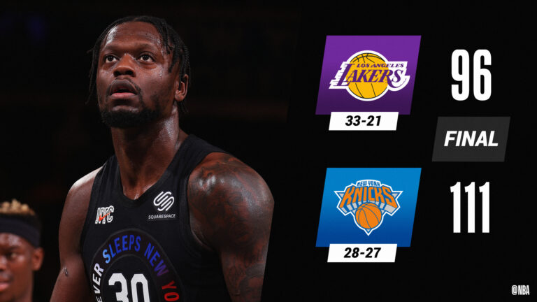 Julius Randle double-double against former team
