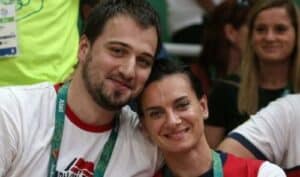 Isinbayeva with her husband, Nikita Petinov