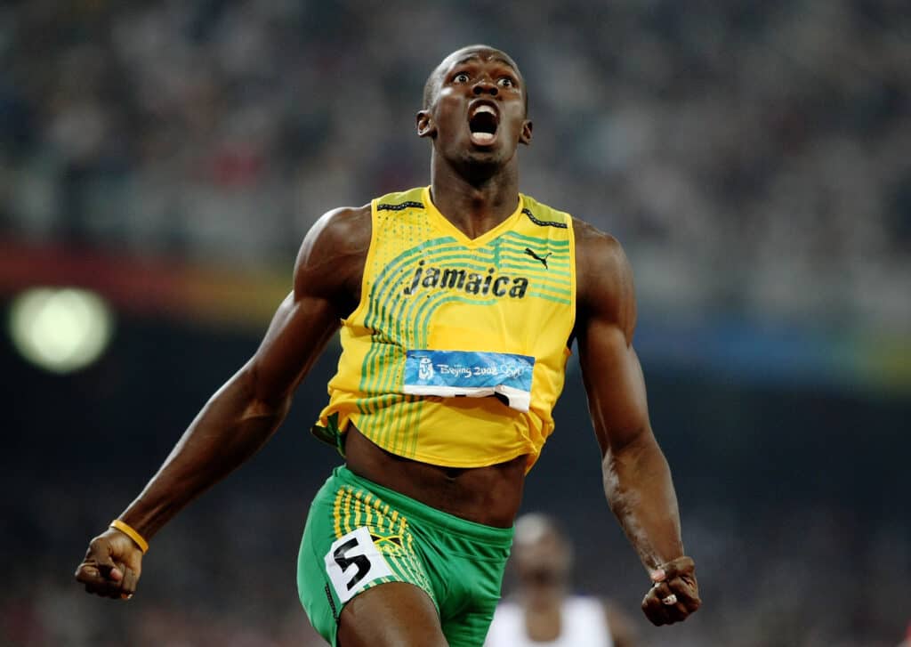 Usain Bolt breaks Olympic Record