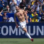 Zlatan Celebrates After Scoring Goal for LA Galaxy