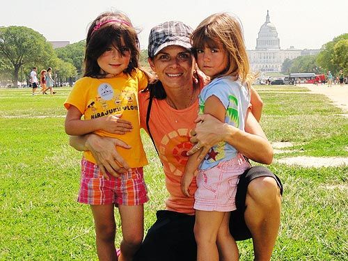 Mia Hamm and kids