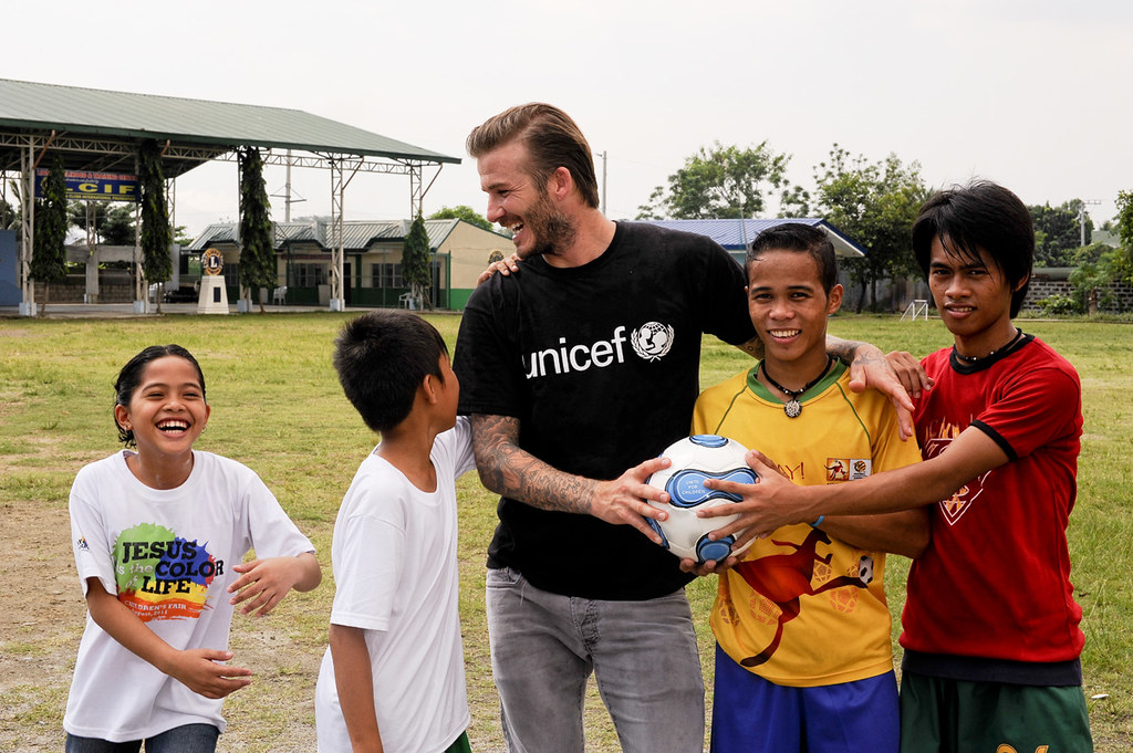 David Beckham with UNICEF