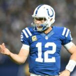 Andrew Luck inside the field