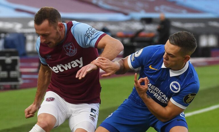 Brighton 1-1 West Ham (Source: Premier League)