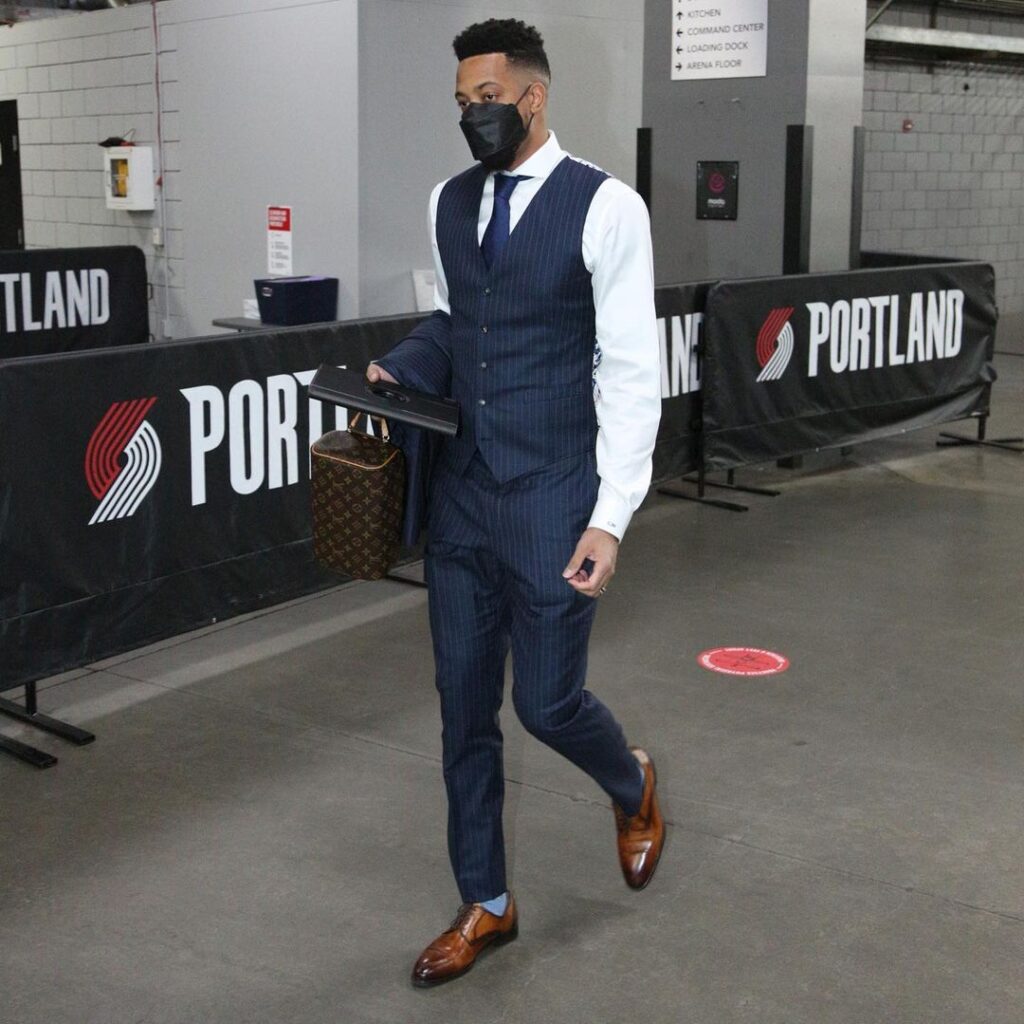 CJ McCollum Entering Arena