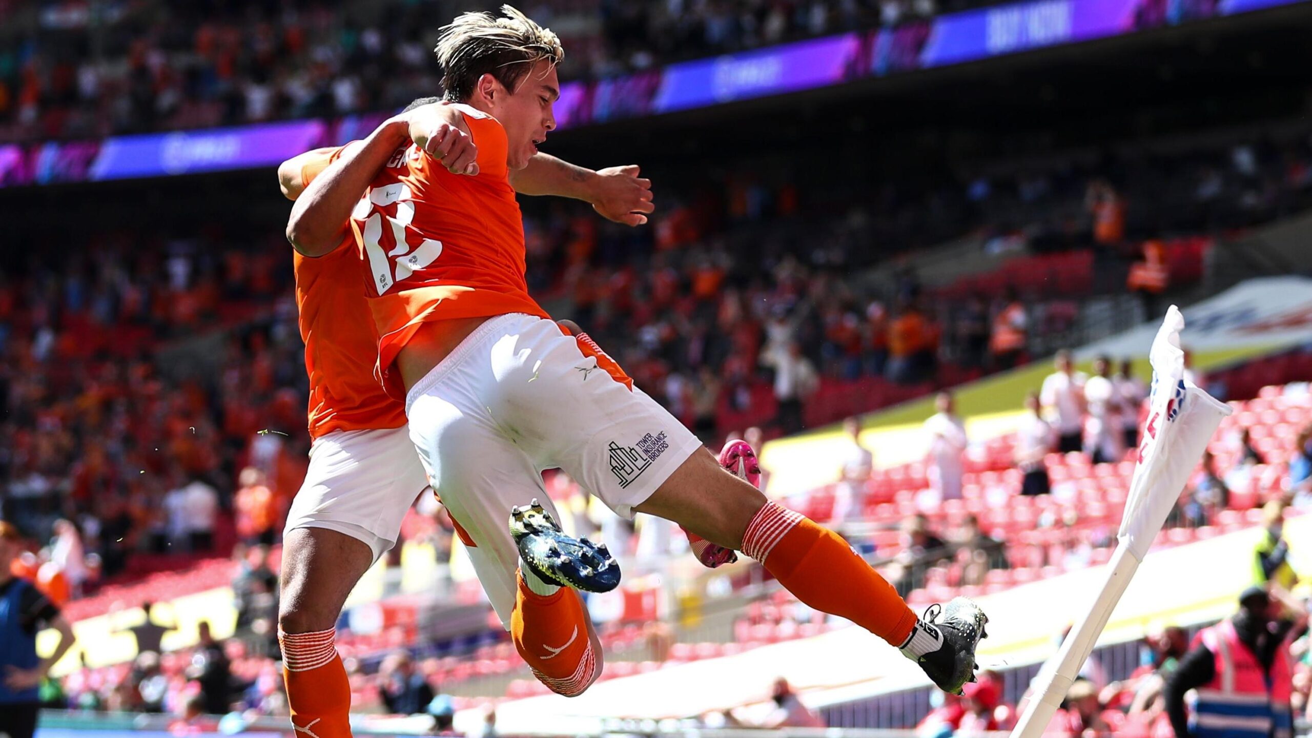 Dougall's double sent Blackpool to the top (Source: The Times)