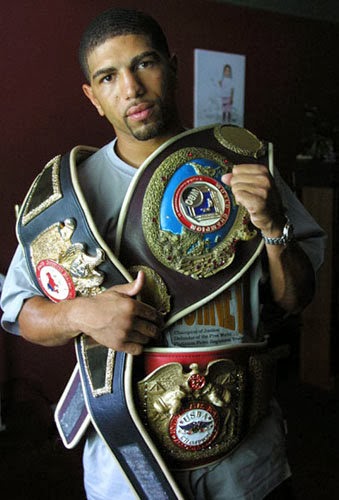 Winky Wright and his belts.