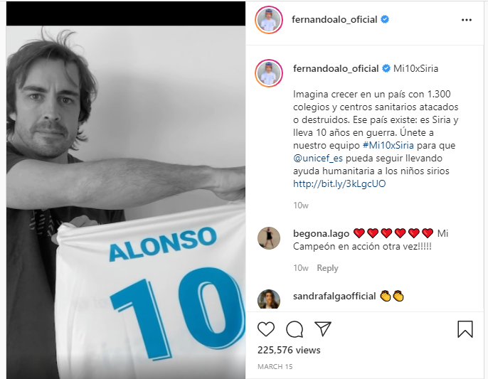 Fernando Alonso x UNICEF