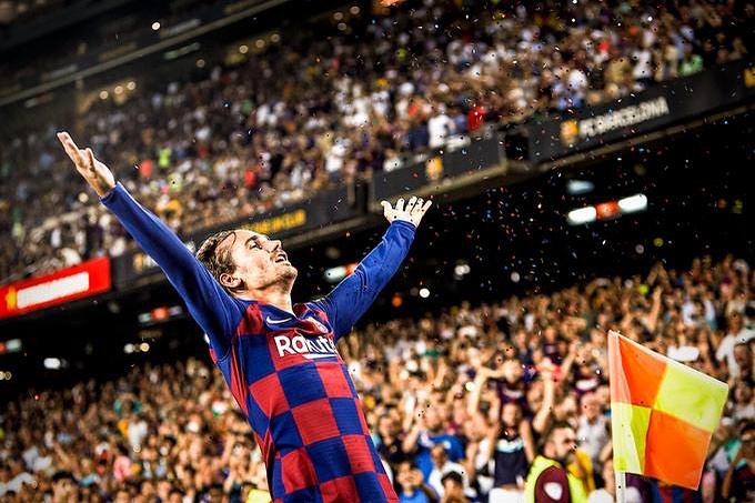 Griezmann celebrates after scoring goal