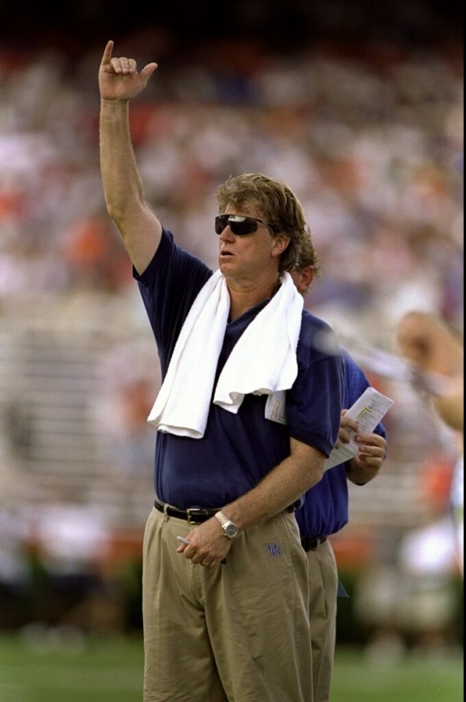 Hal Mumme was spotted in the match between Valdosta State University and The University of Kentucky.