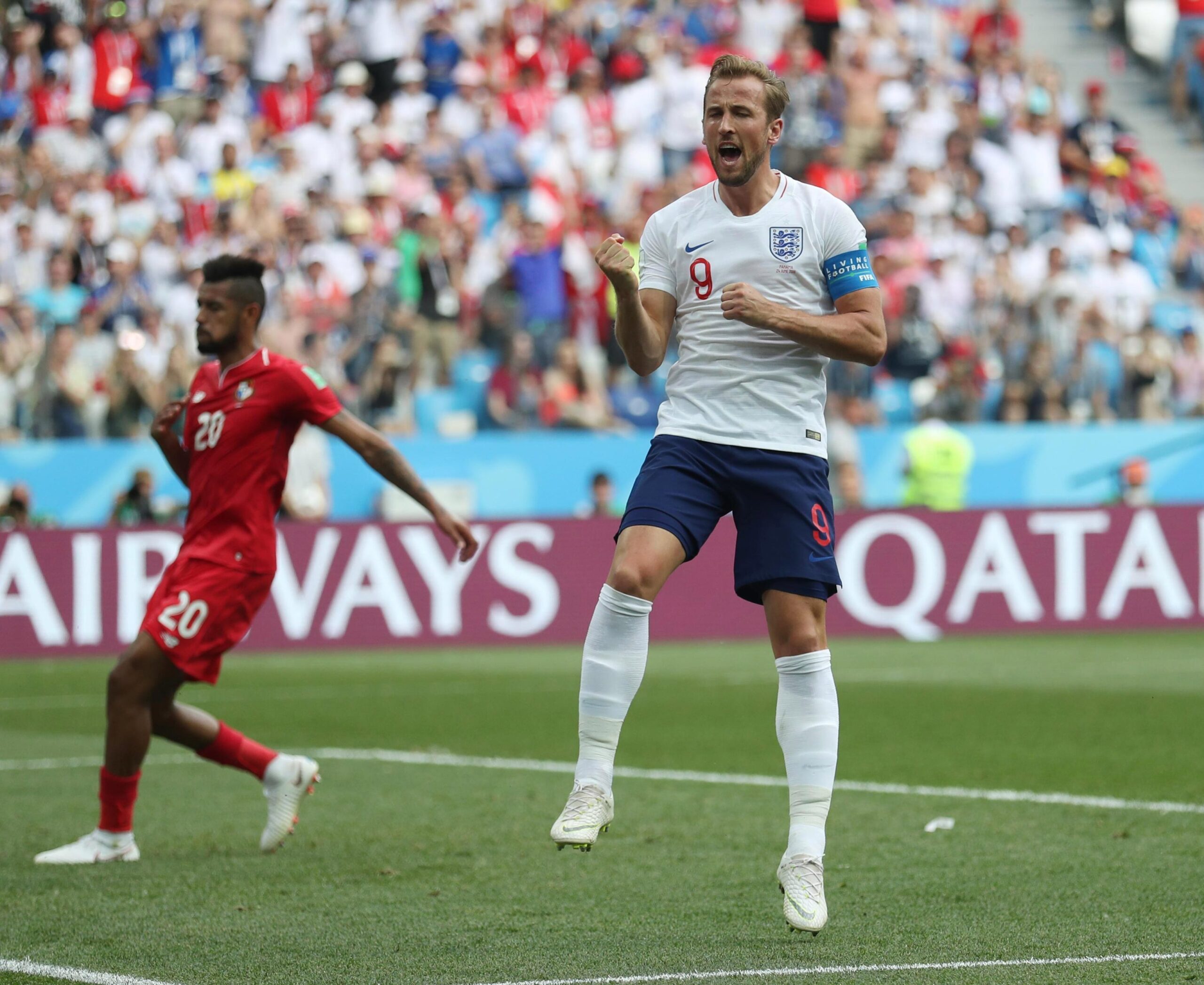 Harry Kane's hat-trick in World Cup 2018 (Source The Sun)