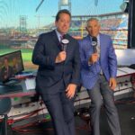 Kenny Albert with his friend at Fox Sports