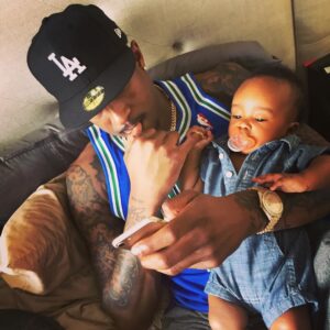 MarShon Brooks with his son