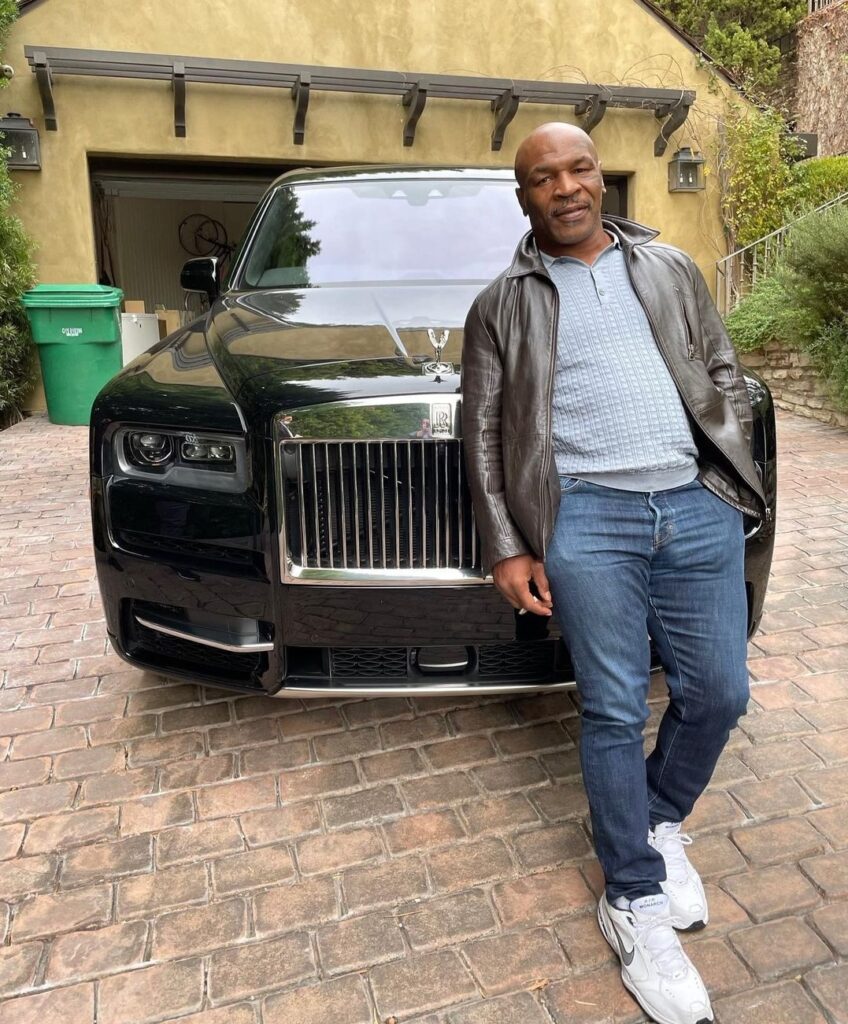 Mike Tyson with his Rolls Royce
