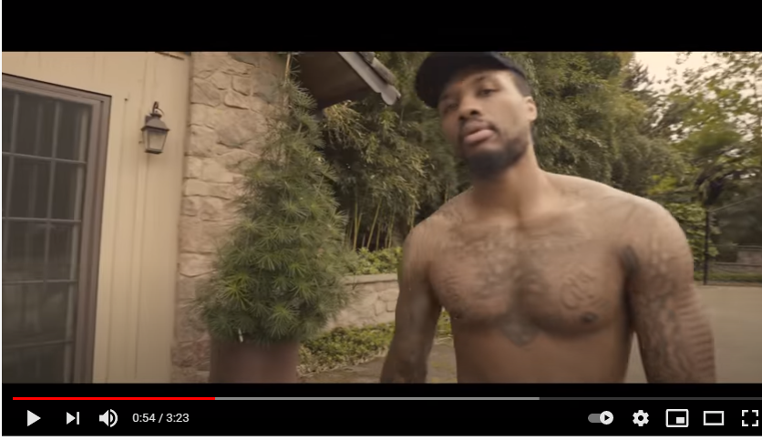 Lillard's music video shot at his place