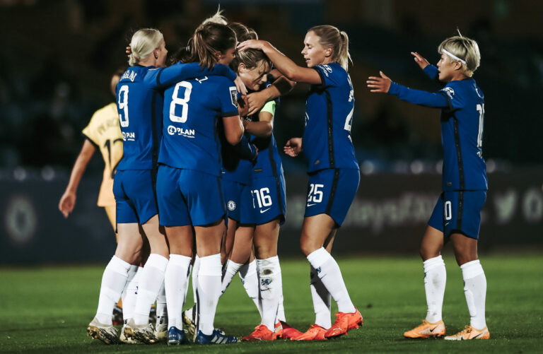 Sam Kerr scored twice for Chelsea (Source Since 71)