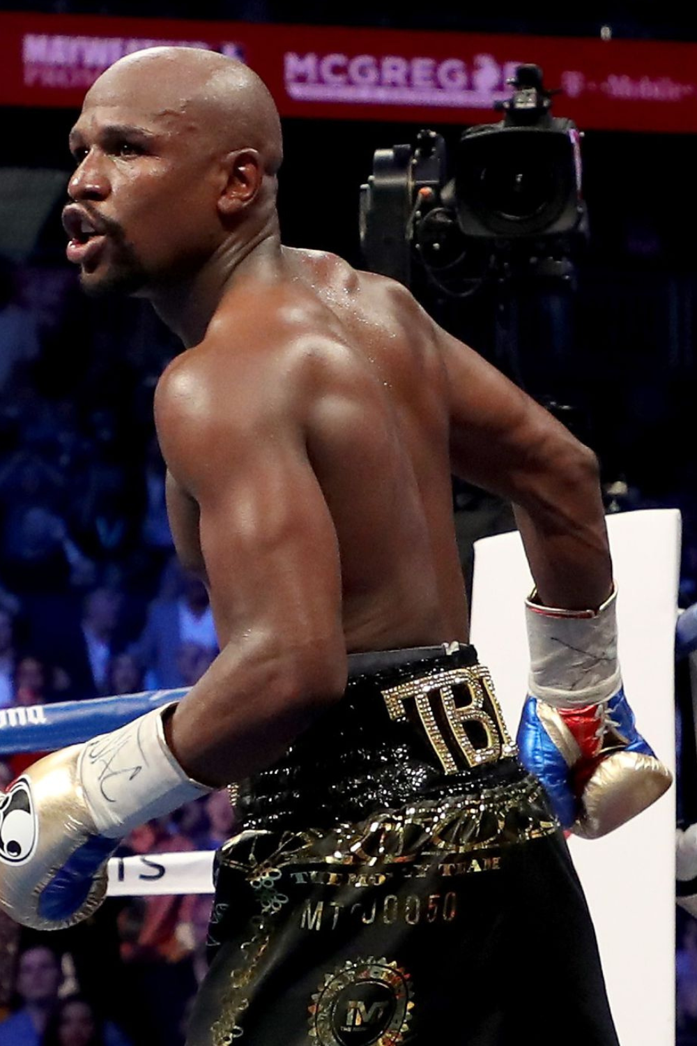 Floyd Mayweather During The Fight Against Don Moore 