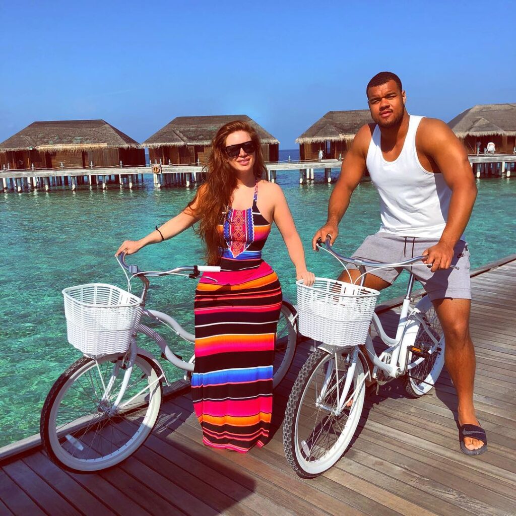 Arik with his wife in Maldives