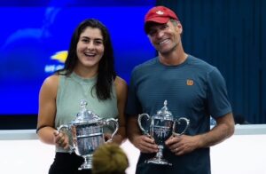 Bianca Andreescu with her coach