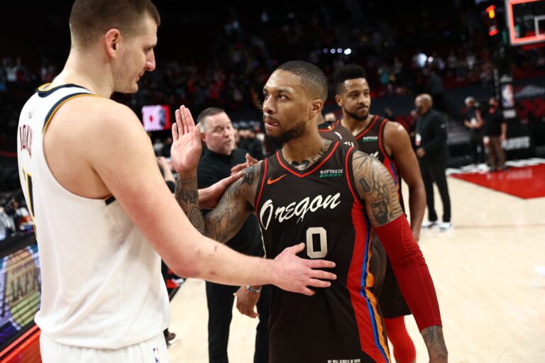 Dame and Jokic after the game