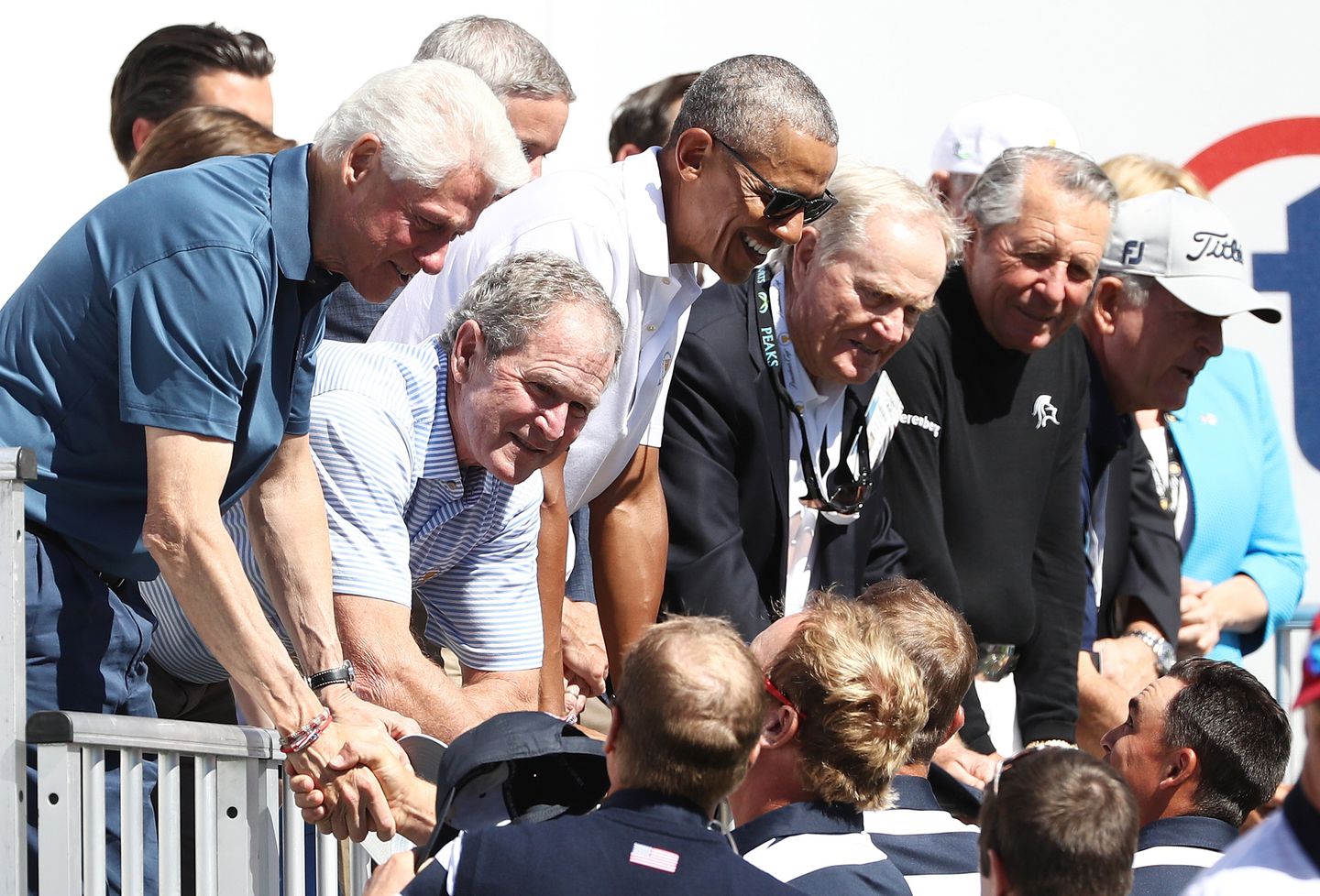 Jack Nicklaus With US Presidents Bill Clinton, George W Bush, And Barack Obama