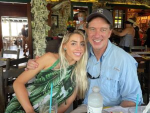 Kevin Harlan with his daughter