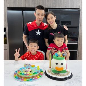 Lee Chong Wei with his family
