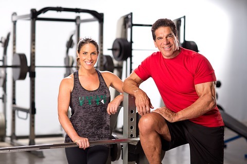 Lou Ferrigno with his daughter in the gym (Source: Instagram)