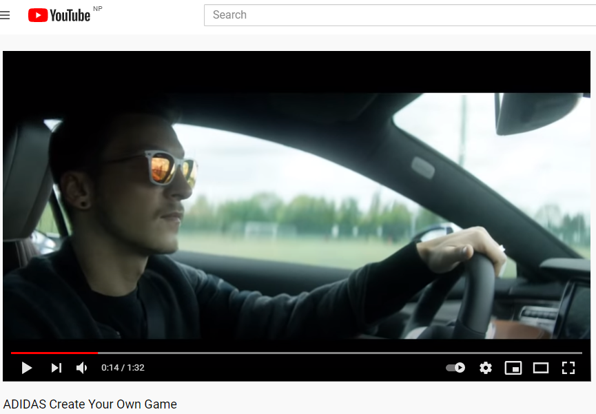 Mesut starred in a video,Create Your Own Game