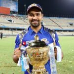 Rohit Sharma with IPL trophy