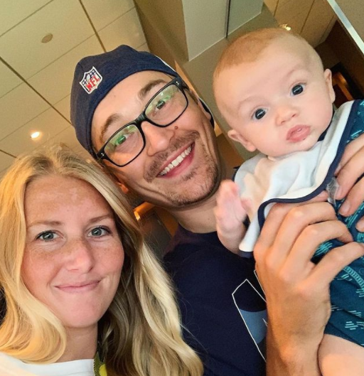Ryan with his wife and son