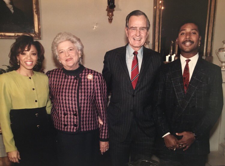Spencer Tillman With Former President George HW Bush