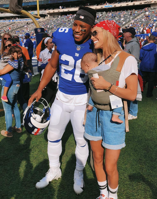 Saquon Barkley With His Partner Anna Congdon