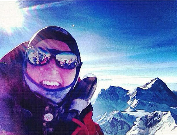 Emily harrington on the top of Mt. Everest