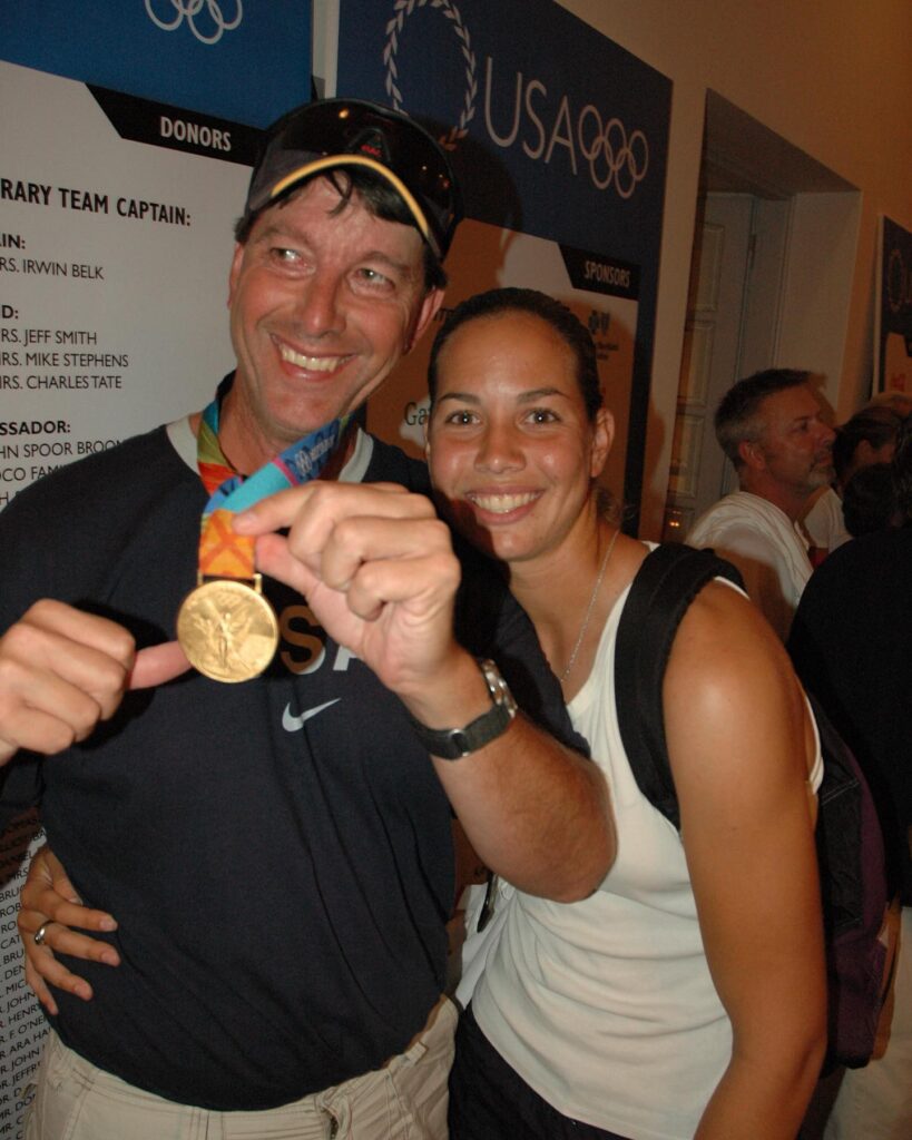 Cat Osterman with her father