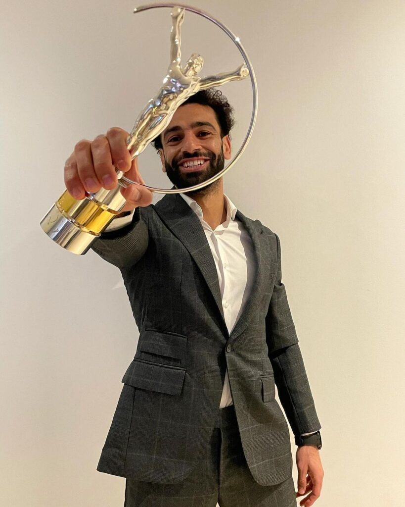 Mohamed Salah wining award