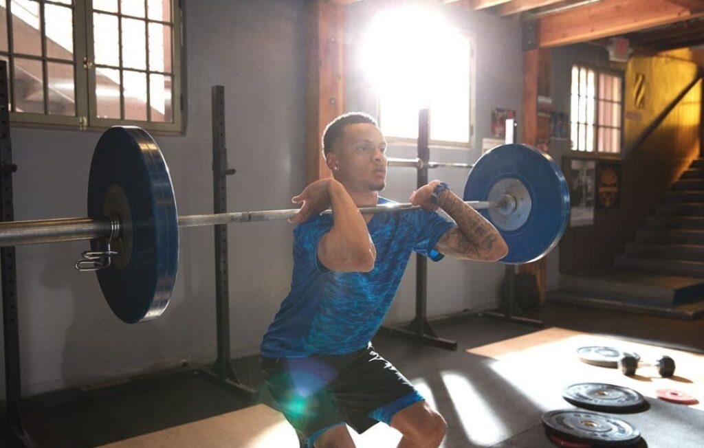 Andre doing his workout