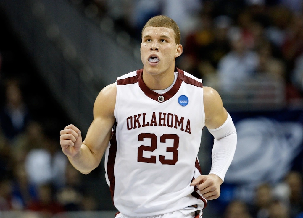 Okholama Sooners Power Forward Blake Celebrating After The Win