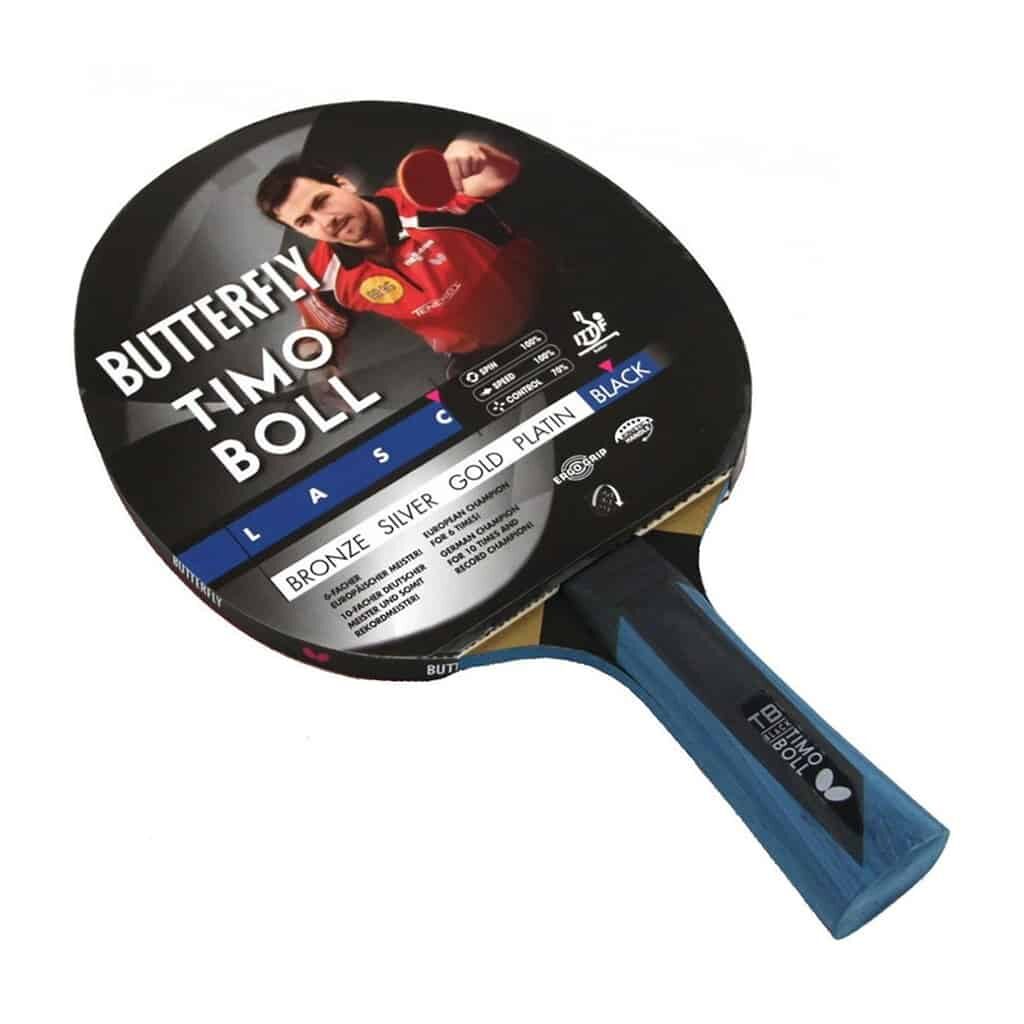 Timo Boll's Butterfly Black Table Tennis bat.