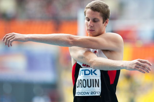 Derek Drouin in the 2013 World Championships.