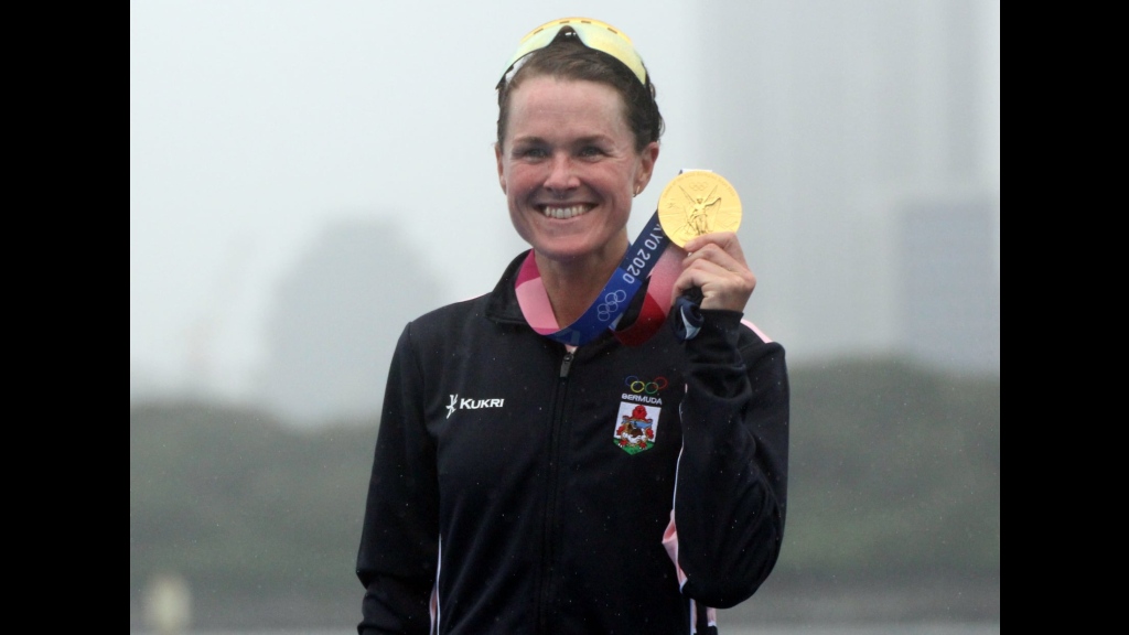 Flora Duffy After Winning Gold Medal at Tokyo Olympic
