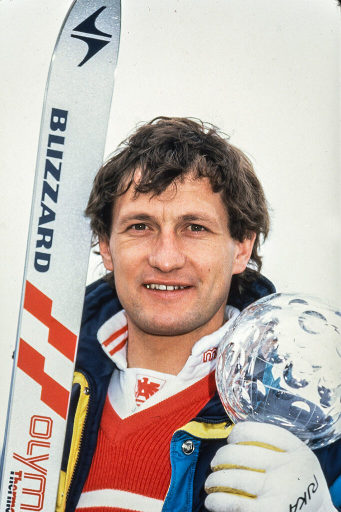 Franz Klammer during the 1973-1985 Ski World Cup.
