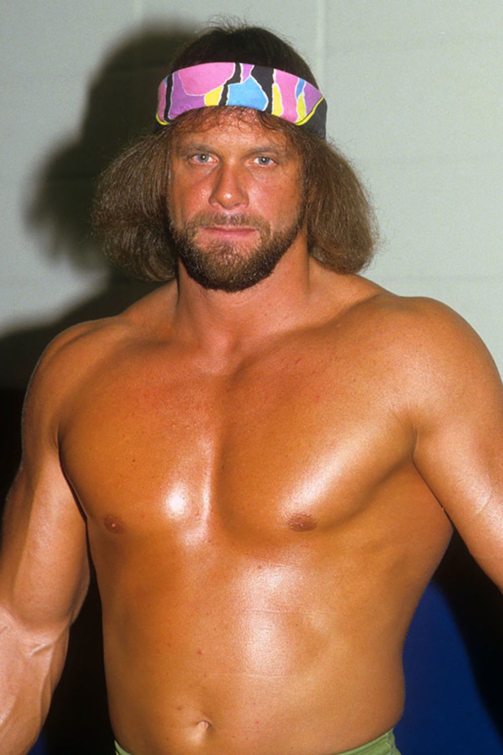 Macho Man” Randy Savage At The Backstage Of The WWE