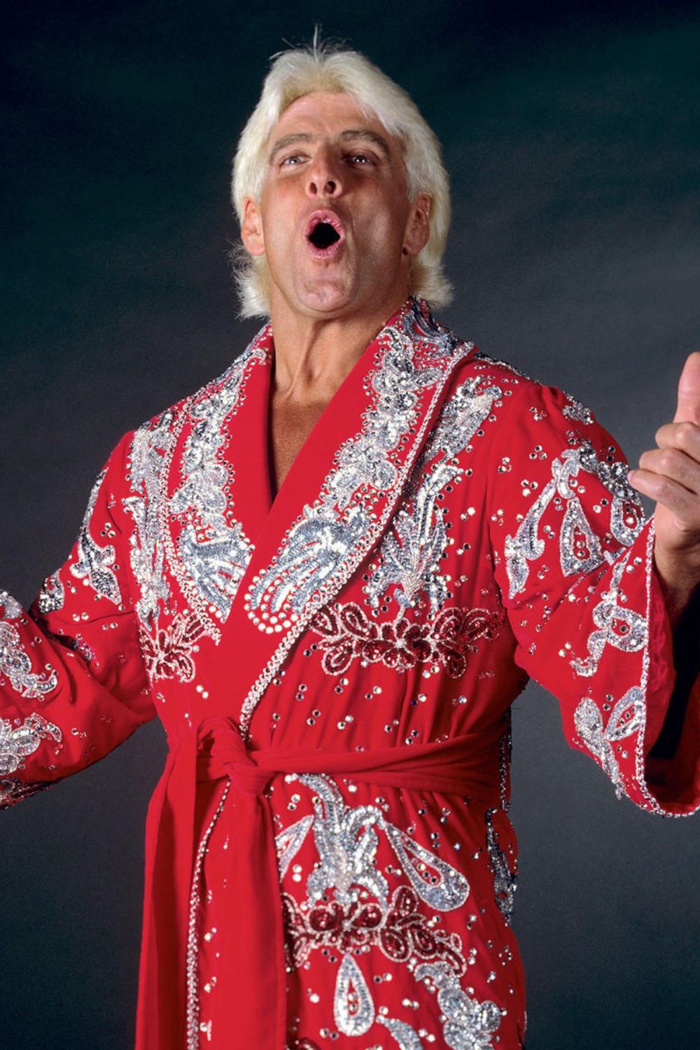 Ric Flair In A Red Robe