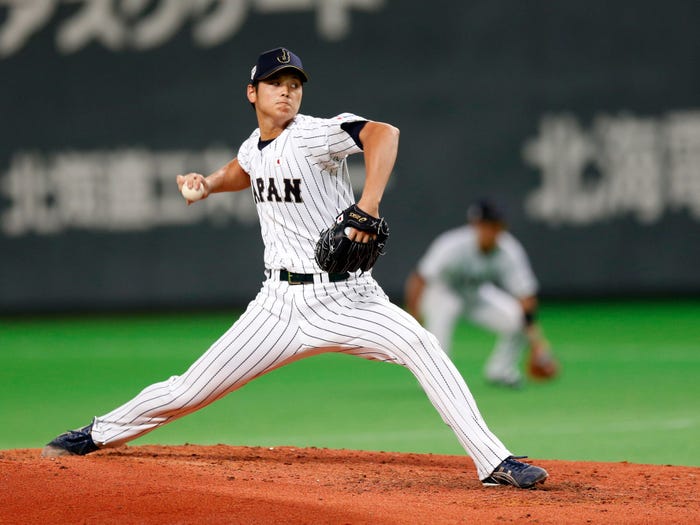 Shohei during his time in NPB